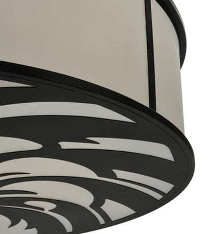 Nautilus 10 Light 60" Wide Flush Mount Drum Ceiling Fixture - Antique Iron Gate Finish