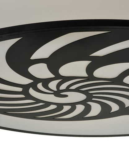 Nautilus 10 Light 60" Wide Flush Mount Drum Ceiling Fixture - Antique Iron Gate Finish