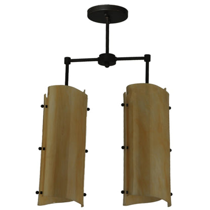 Meyda Tiffany Vortex 2 Light 16" Wide Linear Pendant