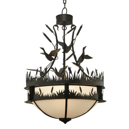 Ducks in Flight 4 Light 24" Wide Pendant