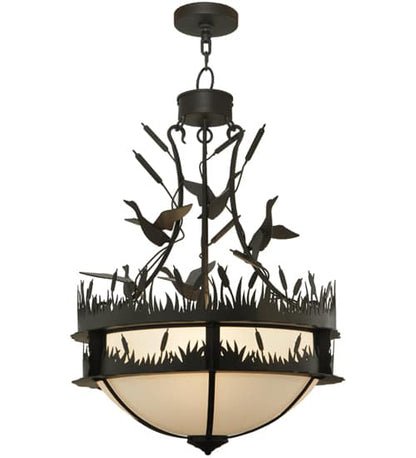 Ducks in Flight 4 Light 24" Wide Pendant