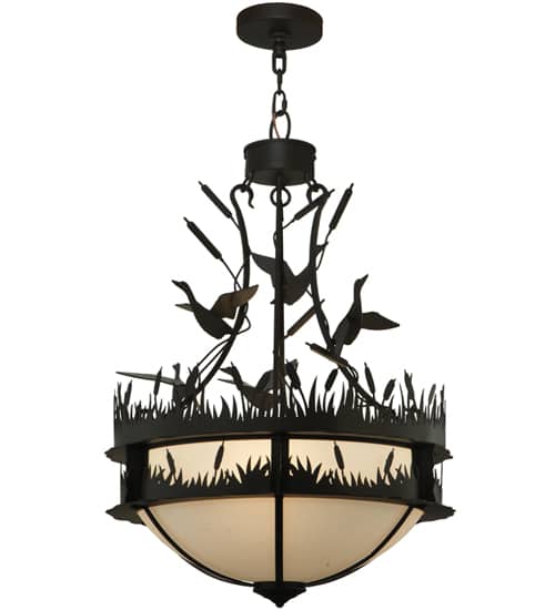 Ducks in Flight 4 Light 24" Wide Pendant