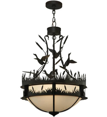 Ducks in Flight 4 Light 24" Wide Pendant