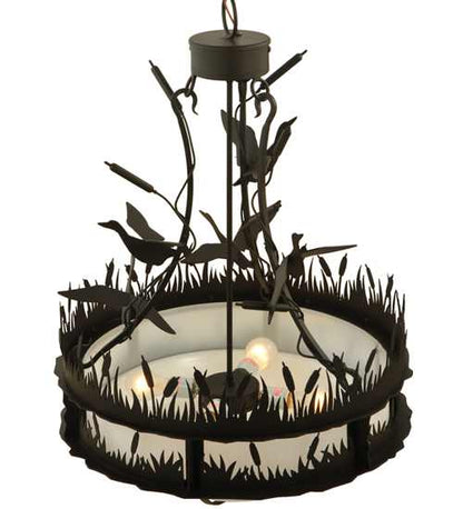 Ducks in Flight 4 Light 24" Wide Pendant