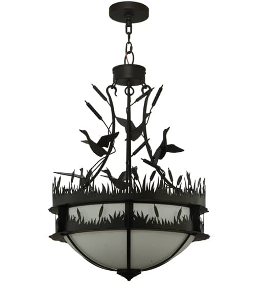 Ducks in Flight 4 Light 24" Wide Pendant
