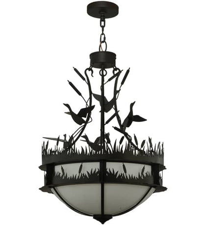 Ducks in Flight 4 Light 24" Wide Pendant