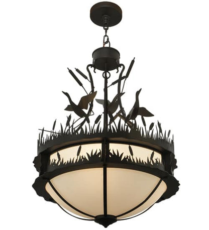 Ducks in Flight 4 Light 24" Wide Pendant