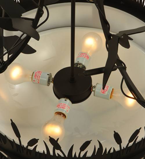 Ducks in Flight 4 Light 24" Wide Pendant