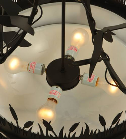 Ducks in Flight 4 Light 24" Wide Pendant