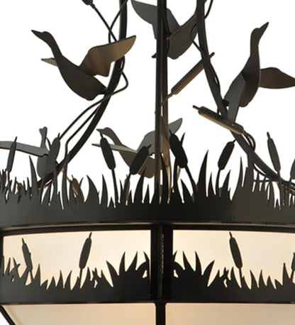 Ducks in Flight 4 Light 24" Wide Pendant