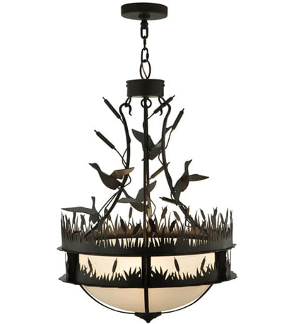 Ducks in Flight 4 Light 24" Wide Pendant