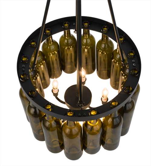 Tuscan Vineyard 5 Light 17" Wide Drum Chandelier