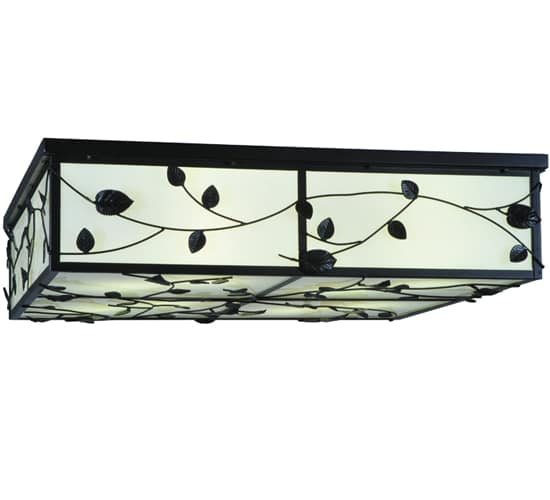 Ivy 8 Light 51" Wide Flush Mount Square Ceiling Fixture - Textured Black Finish - GU24 Bulb Base