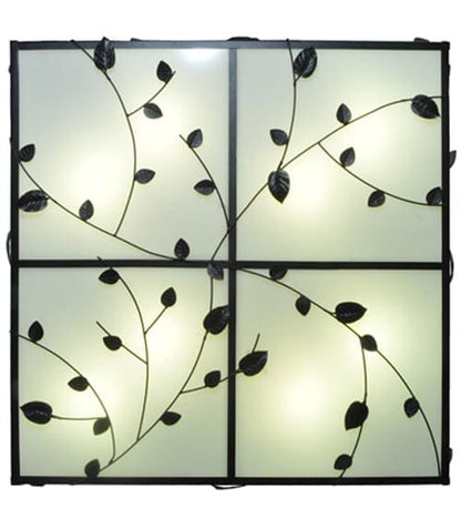 Ivy 8 Light 51" Wide Flush Mount Square Ceiling Fixture - Textured Black Finish - GU24 Bulb Base