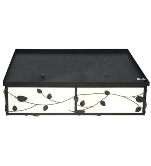 Ivy 8 Light 51" Wide Flush Mount Square Ceiling Fixture - Textured Black Finish - GU24 Bulb Base