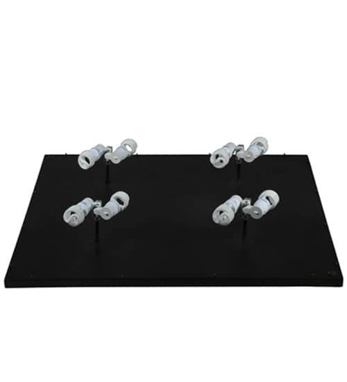 Ivy 8 Light 51" Wide Flush Mount Square Ceiling Fixture - Textured Black Finish - GU24 Bulb Base