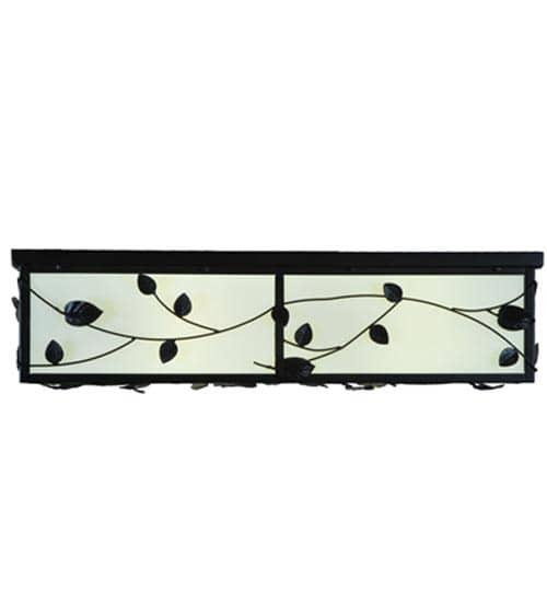 Ivy 8 Light 51" Wide Flush Mount Square Ceiling Fixture - Textured Black Finish - GU24 Bulb Base