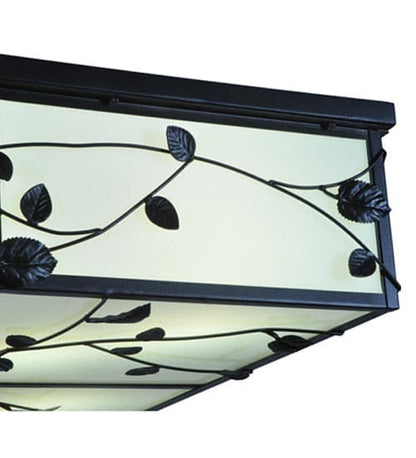 Ivy 8 Light 51" Wide Flush Mount Square Ceiling Fixture - Textured Black Finish - GU24 Bulb Base