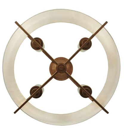 Cilindro Lucy 4 Light 31" Wide Semi-Flush Ceiling Fixture - Cortez Gold Finish