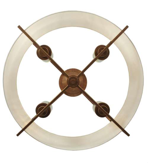 Cilindro Lucy 4 Light 31" Wide Semi-Flush Ceiling Fixture - Cortez Gold Finish