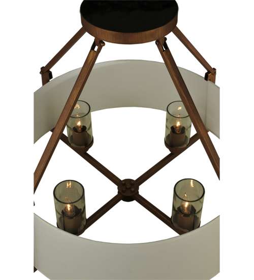 Cilindro Lucy 4 Light 31" Wide Semi-Flush Ceiling Fixture - Cortez Gold Finish