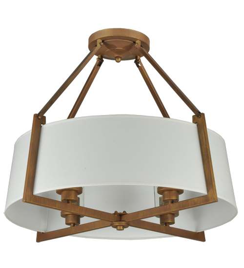 Cilindro Lucy 4 Light 31" Wide Semi-Flush Ceiling Fixture - Cortez Gold Finish