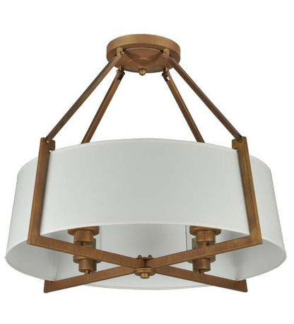 Cilindro Lucy 4 Light 31" Wide Semi-Flush Ceiling Fixture - Cortez Gold Finish