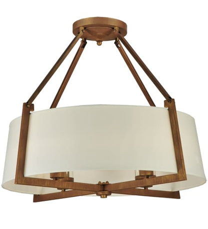 Cilindro Lucy 4 Light 31" Wide Semi-Flush Ceiling Fixture - Cortez Gold Finish