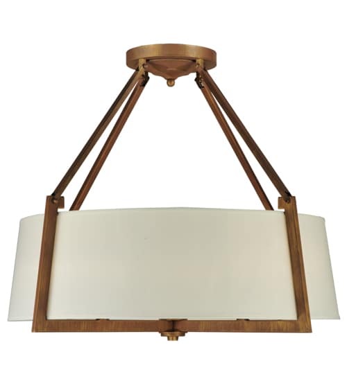Cilindro Lucy 4 Light 31" Wide Semi-Flush Ceiling Fixture - Cortez Gold Finish