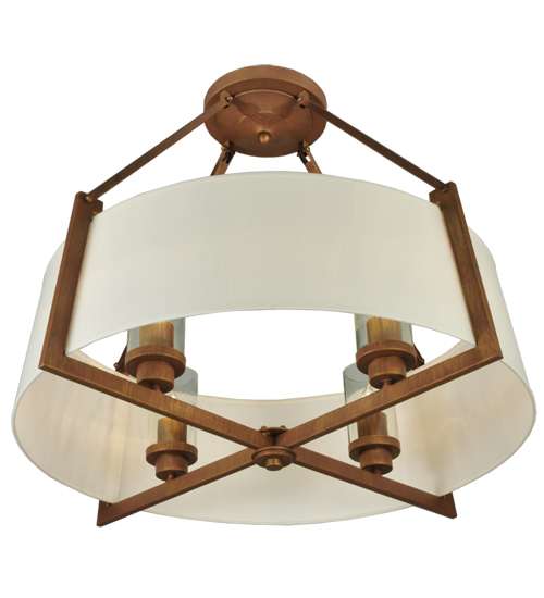 Cilindro Lucy 4 Light 31" Wide Semi-Flush Ceiling Fixture - Cortez Gold Finish