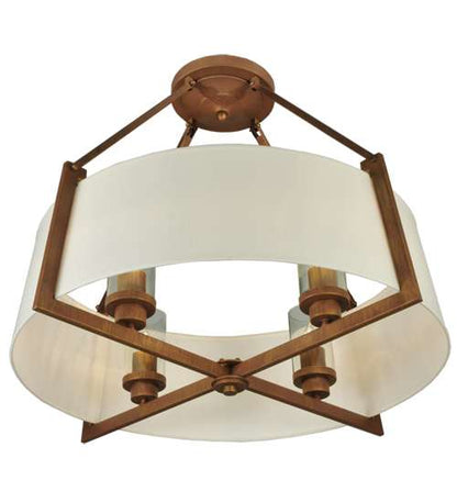 Cilindro Lucy 4 Light 31" Wide Semi-Flush Ceiling Fixture - Cortez Gold Finish