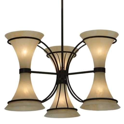 Chronos 6 Light 30" Wide Chandelier - Classic Rust Finish
