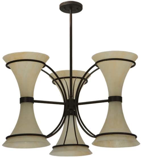 Chronos 6 Light 30" Wide Chandelier - Classic Rust Finish