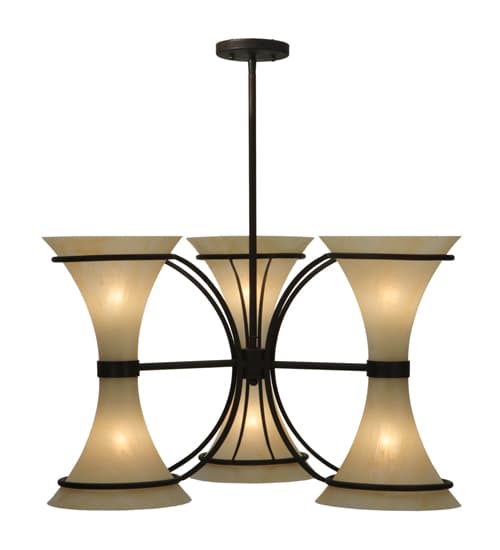 Chronos 6 Light 30" Wide Chandelier - Classic Rust Finish