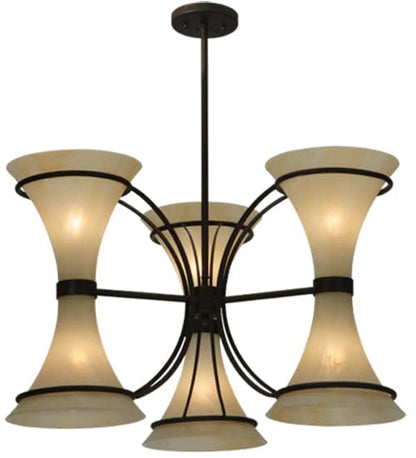 Chronos 6 Light 30" Wide Chandelier - Classic Rust Finish
