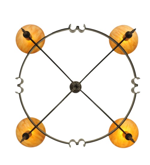Kuberic 4 Light 49" Wide Chandelier