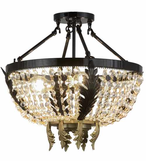 Chrisanne 3 Light 16" Wide Semi-Flush Bowl Ceiling Fixture