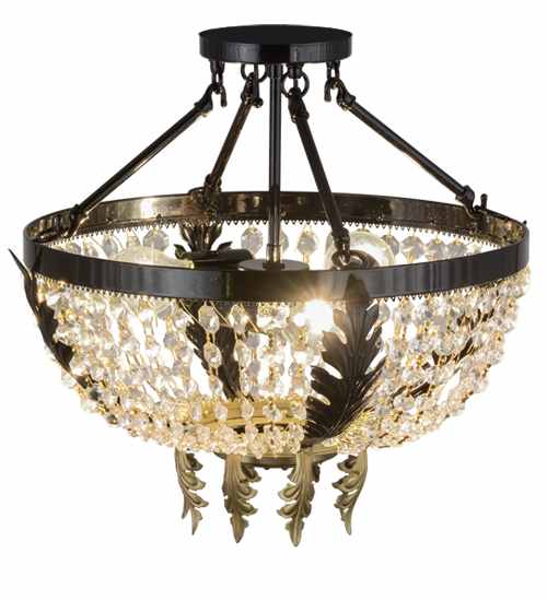 Chrisanne 3 Light 16" Wide Semi-Flush Bowl Ceiling Fixture