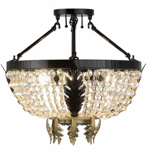 Chrisanne 3 Light 16" Wide Semi-Flush Bowl Ceiling Fixture