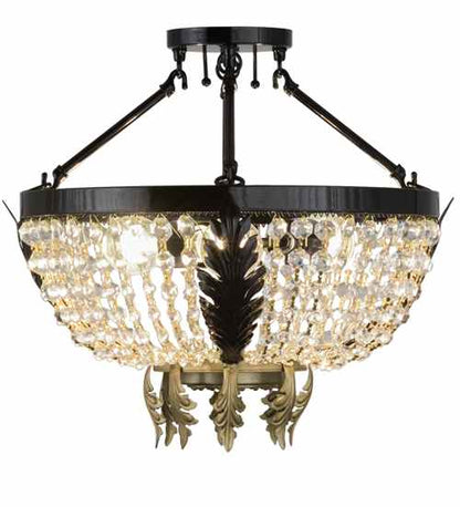 Chrisanne 3 Light 16" Wide Semi-Flush Bowl Ceiling Fixture