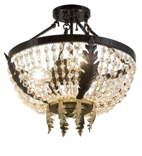 Chrisanne 3 Light 16" Wide Semi-Flush Bowl Ceiling Fixture
