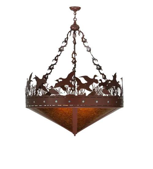 Ducks in Flight 6 Light 42" Wide Pendant