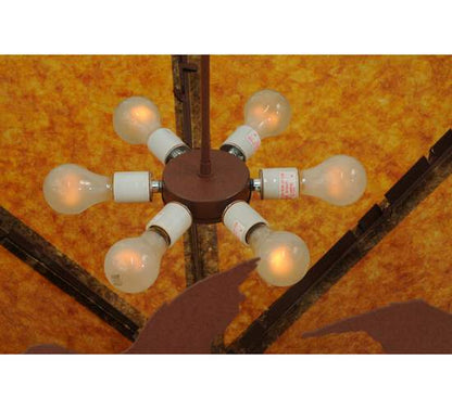 Ducks in Flight 6 Light 42" Wide Pendant