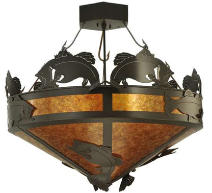 Catch of the Day 4 Light 38" Wide Semi-Flush Ceiling Fixture