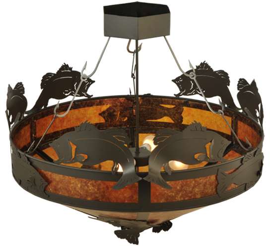 Catch of the Day 4 Light 38" Wide Semi-Flush Ceiling Fixture
