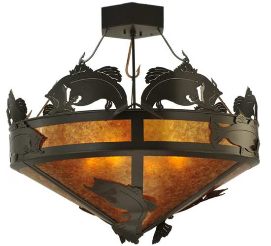 Catch of the Day 4 Light 38" Wide Semi-Flush Ceiling Fixture