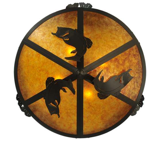 Catch of the Day 4 Light 38" Wide Semi-Flush Ceiling Fixture