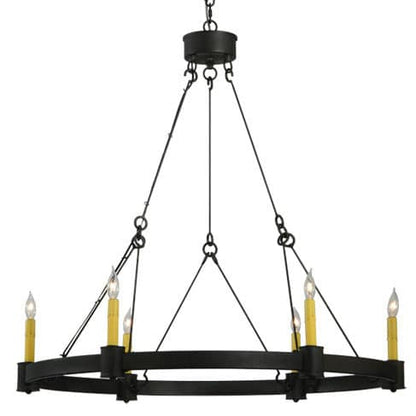 Kenosha 6 Light 36" Wide Taper Candle Style Chandelier