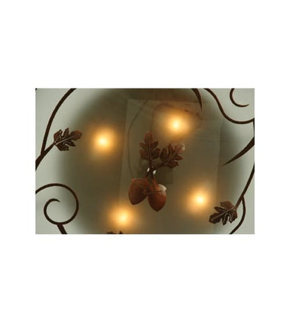 Oak Leaf and Acorn 4 Light 30" Wide Flush Mount Drum Ceiling Fixture
