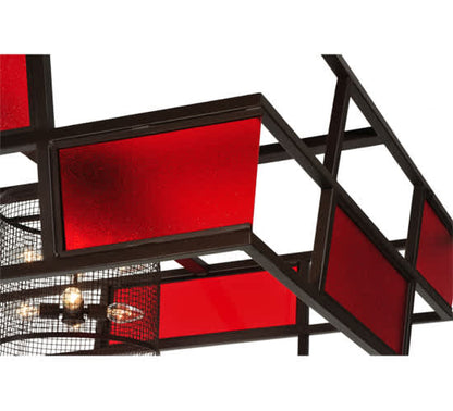 Tavern 8 Light 85" Wide Semi-Flush Ceiling Fixture